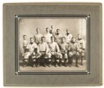 1900-10 circa Unidentified “C” Connecticut Baseball Team 8” x 10” Cabinet Type 1 Original Photo on Decorative Bordered Mount – Ruben’s Studios, Torrington, CT (MEARS LOA)