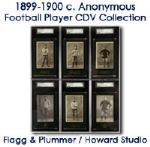 1899-1900 circa Anonymous Football Player CDV Collection (Lot of 6) Flagg & Plummer & Howard Studios (SGC Graded) 