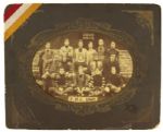 1906 High Grade/Rare Pennsylvania Military College Sepia Tone Oval Fabric Type 1 Photo on Gold Embossed Cabinet Mount (MEARS LOA)