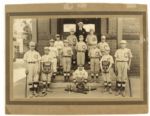 1921 Canterbury, MA Youth Baseball 7.5”x11” Cabinet Type 1 Original Photo on Tri-Bordered Decorative Mount – Arthur S. Adams Photographer Stamp on Reverse (MEARS LOA)