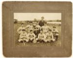 1900 circa Near Mint P&C New York Town Base Ball Team 5” x 7“ Cabinet Type 1 Original Photo on Mount (MEARS LOA)