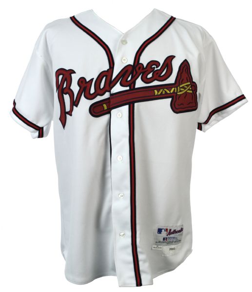 2003 Greg Maddux Atlanta Braves Game Worn Signed Jersey (JSA & MEARS LOA) 