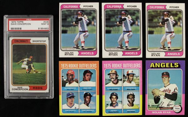 1974-75 Topps Card Collection - 1000 Total Cards w/Nolan Ryan Thurman Munson Rice Rookie 