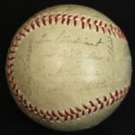 1950s New York Yankees Facsimile Signed Baseball w/Casey Stengel Mickey Mantle Sweet Spot 