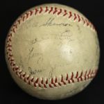 1950s New York Yankees Facsimile Signed Baseball w/Casey Stengel Mickey Mantle Sweet Spot 