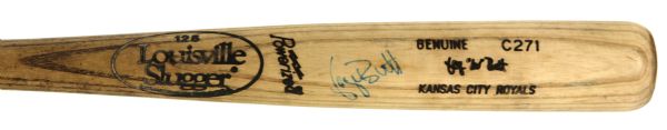 1991-93 George Brett Kansas City Royals Autographed Louisville Slugger Professional Model Game Used Bat (MEARS A7)