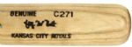 1991-93 George Brett Kansas City Royals Autographed Louisville Slugger Professional Model Game Used Bat (MEARS A7)