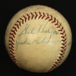 1952-58 Brooklyn Dodgers Multi-Signed ONL (Giles) Baseball w/6 Sigs. Incl. Jackie Robinson Dizzy Dean Roy Campanella Gil Hodges - Full JSA 