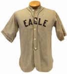 1920s Eagle Fire Department Flannel Baseball Jersey Made in Milwaukee