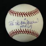 2000s Stan Musial St. Louis Cardinals Single Signed OML (Selig) Baseball "The Man HOF 69" Graded PSA/DNA 8 