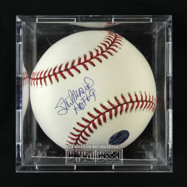 1994-2000 Stan Musial St. Louis Cardinals Single Signed ONL (Coleman) Baseball Inscribed "HOF 69" Graded PSA 7.5