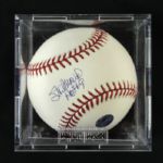1994-2000 Stan Musial St. Louis Cardinals Single Signed ONL (Coleman) Baseball Inscribed "HOF 69" Graded PSA 7.5