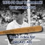 1973-75 Carl Yastrzemski Boston Red Sox H&B Louisville Slugger Professional Model Team Index Bat (MEARS A8)