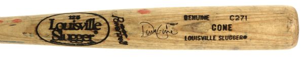 1987-89 David Cone New York Mets Autographed Louisville Slugger Professional Model Game Used Bat (MEARS A8.5)