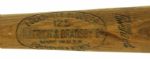 1950-60 Ted Williams Boston Red Sox H&B Louisville Slugger Professional Model Team Index Bat (MEARS A7)