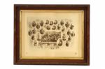 1889 Ottawa University FBC Champions of Quebec 16 1/2" x 12" Lithograph Display 