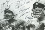 2000s Jerry Kramer & Fuzzy Thurston Green Bay Packers Signed 24 x 25 Canvas Print - JSA 