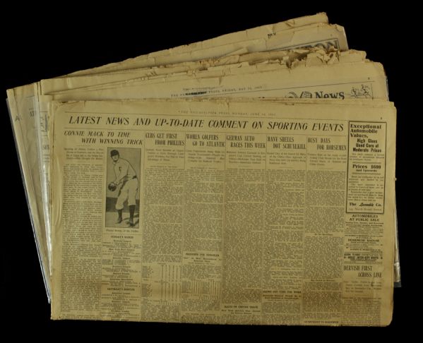 1902-07 Baseball Publication - Lot of 5 w/Harpers Weekly 