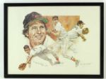1988 Brooks Robinson Baltimore Orioles Signed 18" x 24" John B. Martin LE Lithograph Display 211/267 - JSA 