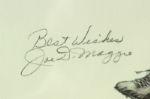 1980s Joe DiMaggio New York Yankees Signed 18 x 24 John B. Martin LE Lithograph Display 52/325 - JSA