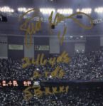 1997 Brett Favre Green Bay Packers 26 1/2 x 33 Hand Signed Photo Display w/ Super Bowl Inscriptions  - Favre Hologram 