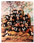 1960s Green Bay Packers Haystacks Hand Signed 11" x 14" Photo w/11 Sigs. Incl. Jim Taylor Forrest Gregg Ron Kramer Jim Taylor Jim Ringo Max McGee Hornung - JSA 