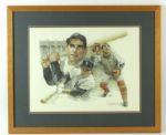 1980s Yogi Berra New York Yankees Signed 18" x 24" John B. Martin LE Lithograph Display 97/285 - JSA