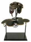 1910s Reach 8-Spoke Leather Football Helmet & Shoulder Pads 