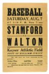 1919-20 Baseball Town Team Broadside Promotionals - Lot of 4