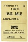 1919-20 Baseball Town Team Broadside Promotionals - Lot of 4