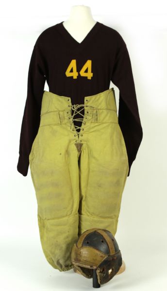 1939-41 Football Horace Partridge Jersey Spalding Pants & Hutch H-10 Helmet  