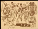 1982 Milwaukee Brewers Sportrait Album Signed by 15 Incl. Bud Selig Cooper Sutton Oglivie - JSA 