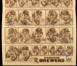 1982 Milwaukee Brewers Sportrait Album Signed by 15 Incl. Bud Selig Cooper Sutton Oglivie - JSA 