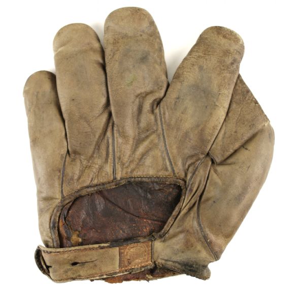 1900-10 circa Spalding Baseball Glove w/ Full Web (MEARS LOA)