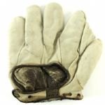 1919 circa Chick Galloway Philadephia Athletics Extremely Rare NRMT Reach White Buckskin Signature Model Baseball Glove w/ Full Web (MEARS LOA)
