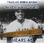 1965-68 Willie Mays San Francisco Giants H&B Louisville Slugger Professional Model Game Used Bat (MEARS A8)
