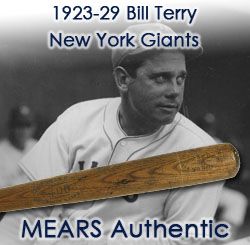 1923-29 Bill Terry New York Giants Zinn Beck 400 Professional Model Game Used Bat (MEARS Authentic)