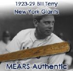 1923-29 Bill Terry New York Giants Zinn Beck 400 Professional Model Game Used Bat (MEARS Authentic)