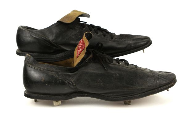 1960s Joe Gibbon Pittsburgh Pirates Game Worn Cleats - Originally Sourced from Gibbon (MEARS Auction LOA)