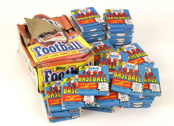 1988 Topps Unopened Football Packs (28) & 1990 Fleer Baseball Unopened Pack (96) 