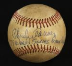1979 Game Used World Series Kuhn Baseball Signed by Pittsburgh Pirates Manager Chuck Tanner We Are Family - MEARS & JSA 