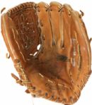 1983-86 circa Finest Example Known Pete Vuckovich Milwakuee Brewers Game Worn Glove (MEARS LOA) w/ personal message to batters from Vuke