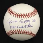 1982 Jamie Easterly Milwaukee Brewers Single Signed OAL (Budig) Baseball - JSA 