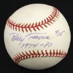 1974 Bill Travers Milwaukee Brewers Signed OML Selig Baseball - JSA