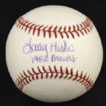1982 Larry Hisle Milwaukee Brewers Single Signed OAL (Budig) Baseball - JSA 