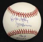 1969-70 Jerry McNertney Milwaukee Brewerws Single Signed OAL (Brown) Baseball - JSA