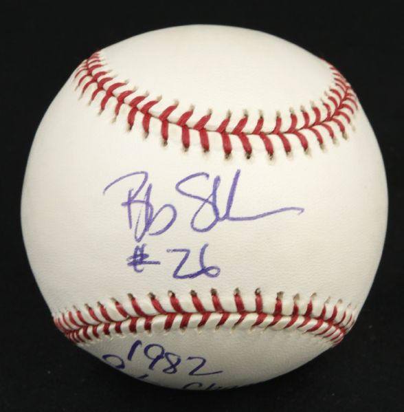 1982 Bob Skube Milwaukee Brewers OAL Budig Signed Baseball - JSA
