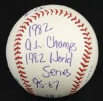 1982 Bob Skube Milwaukee Brewers OAL Budig Signed Baseball - JSA