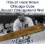 1926-30 Hack Wilson Chicago Cubs H&B Louisville Slugger Professional Model Game Used Bat – Discovered in Chicago Basement w/ Documented Tape Pattern (MEARS A9)