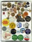 1920-2000 Football Baseball Political Americana Pinback Button Collection - Lot of 200+